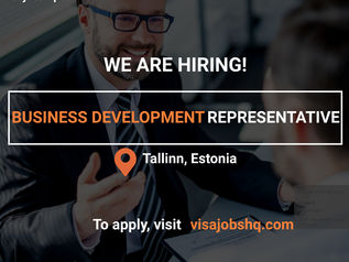 BUSINESS DEVELOPMENT REPRESENTATIVE, IN TALLINN | RELOCATE TO ESTONIA WITH WORK VISA SPONSORSHIP