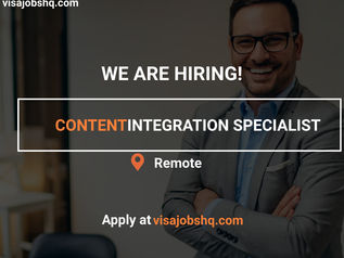 CONTENT INTEGRATION SPECIALIST, WORK FROM HOME