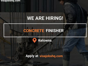 VISA SPONSORSHIP AVAILABLE FOR CONCRETE FINISHERS TO MOVE TO CANADA, APPLY NOW