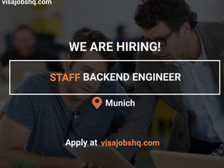 FULL VISA SUPPORT FOR YOU AND YOUR FAMILY TO GERMANY AS A STAFF BACKEND ENGINEER, €105,000 A YEAR