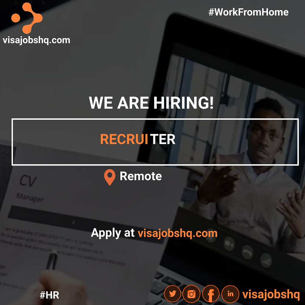 RECRUITER, REMOTE WORK FROM HOME