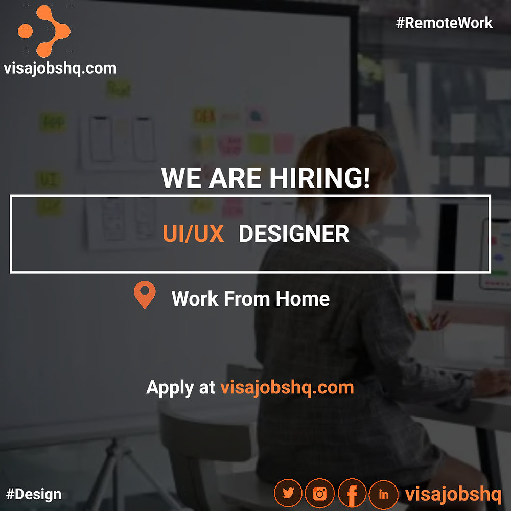FULLY REMOTE OPPORTUNITY NOW AVAILABLE FOR A UI/UX DESIGNER, APPLY NOW
