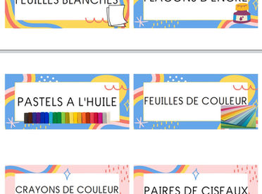 Etiquettes matériel scolaire              GS 2022-2023