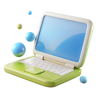 green-laptop-with-colorful-bubbles.png