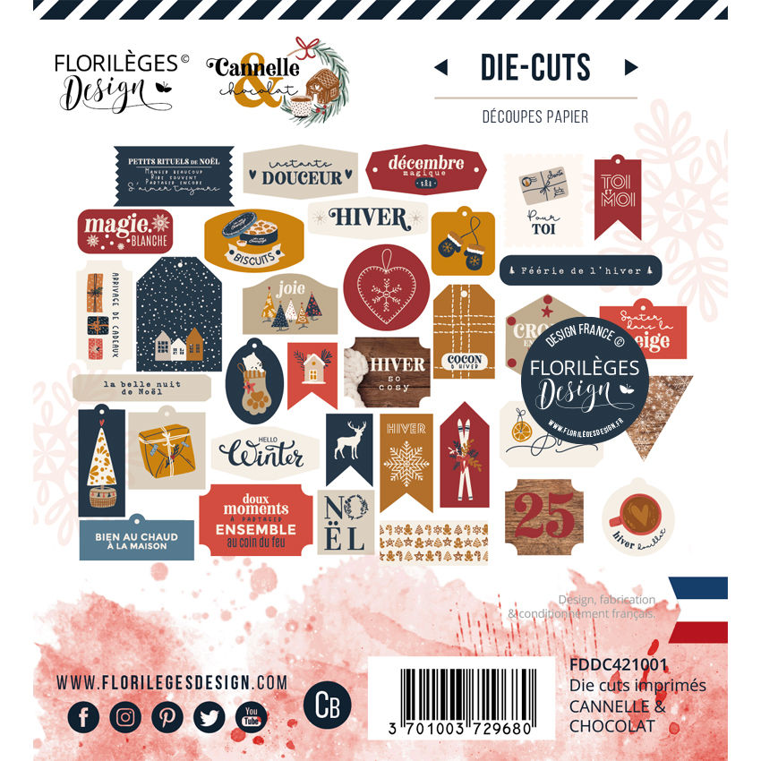Scrapbooking Florilèges Design - Nouvelle collection - Die Cuts Cannelle et Chocolat