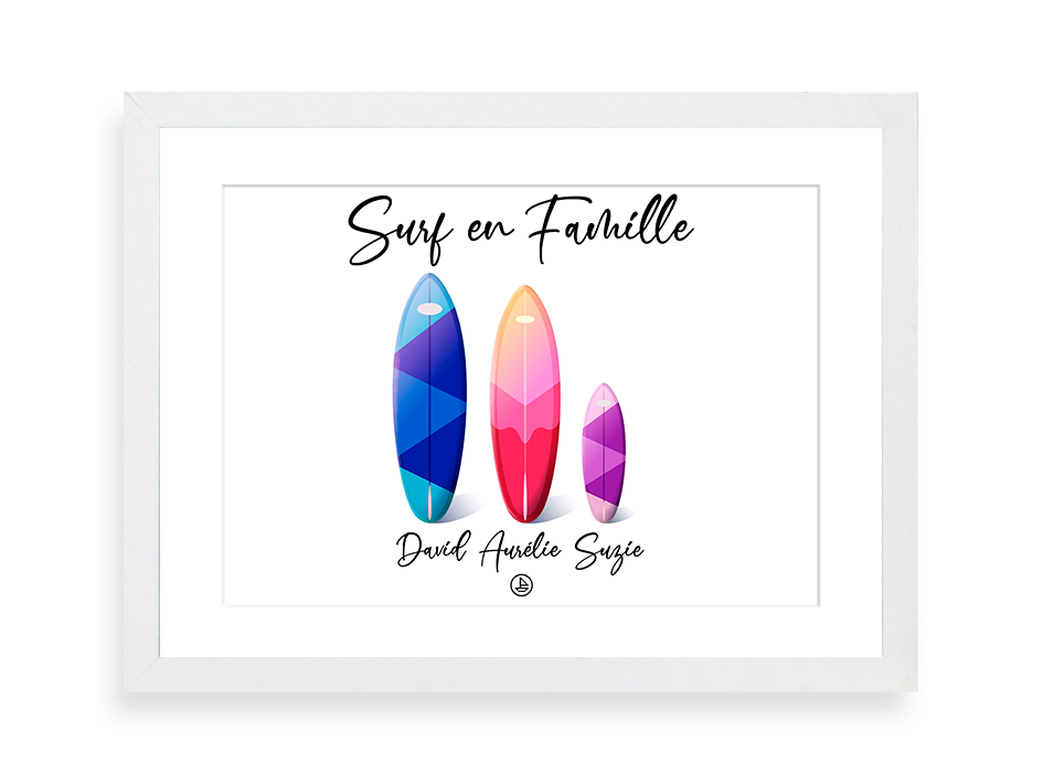 Miniature : Mon affiche de Famille personnalisée - Surf