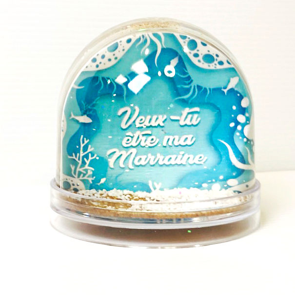 Miniature : Boule à neige et sable - Texte à personnaliser