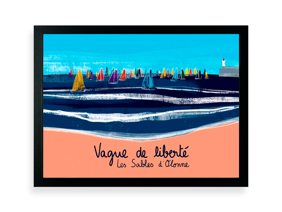 Miniature : Affiche Noémie Labrosse - Vague de liberté, les Sables d'Olonne