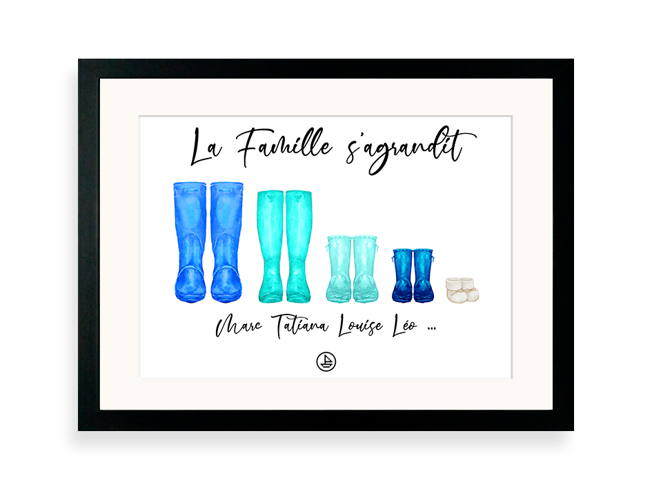 Miniature : 300 PIXELS - Mon affiche de Famille personnalisée - Bottes