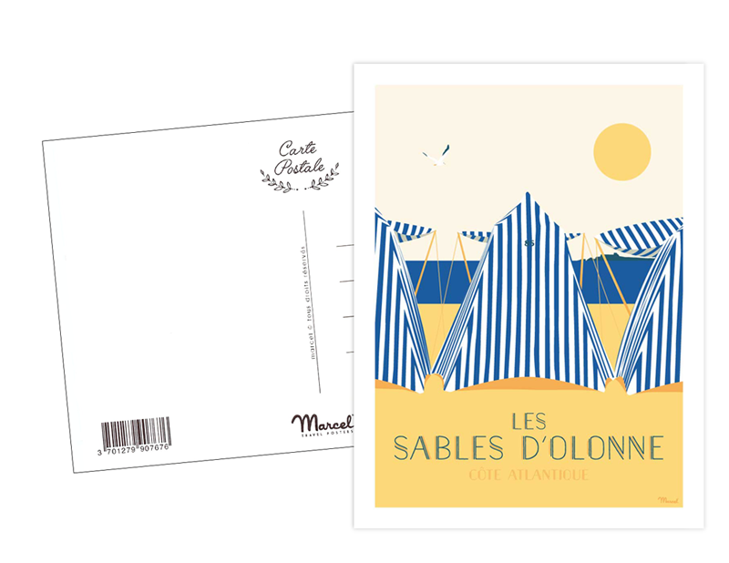Carte Postale Marcel - Les Tentes aux Sables d'Olonne