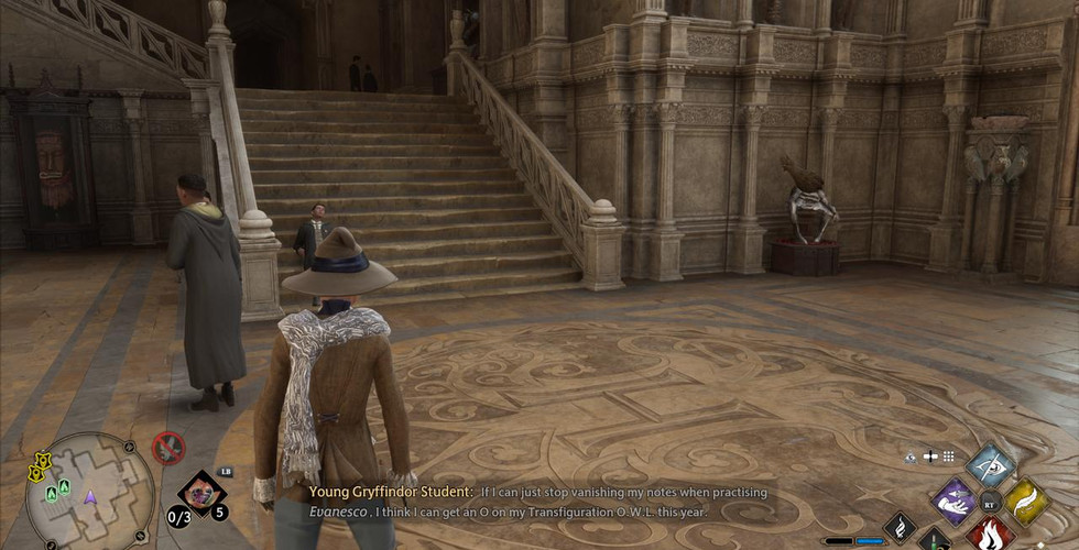 The inside of part of the Hogwarts Castle