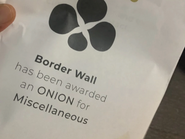 Fox 5: Border wall presented with architectural "Onion" award in San Diego