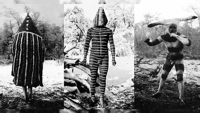 The Selk'nam, also known as “Onas” are indigenous people from the extreme south of what now is Chile and Argentina. The Selk’nam belong to the part of Patagonia named Tierra del Fuego islands (also known as “the end of the world”), a place with a subpolar climate on which the highest temperatures are reached in January:   13°C and the west wind can reach 100 km per hour no matter the season. The Word “Ona” means “North” for the Yámanas, tribe that inhabited the south of Tierra del Fuego Islands, they used to call Ona, the Selk’nam and because the missionary Thomas Bridges lived among Yámanas and thought their northern neighbors were called Ona and spread the mistaken information for a long time. According to their tradition, the Selk’nam arrived in  Tierra del Fuego when it was still connected to the rest of the continent, following Guanacos ( Lama guanicoe ) and at  some point, after an earthquake, the land bridge disappeared and they remained on the island, according to archaeological excavations, that might have happened around 9.000 B.P. They were classified as Paleolithic hunter-gatherers. Selk’nam family used to be composed of  3 or 4 generations ordered in a patrilineal way in inhabited specific areas , also in patrilocal settlements, these areas were named Haruwen and its limits used to be respected. The Haruwen registered by Martin Gusinde (Austrian priest and ethnologist) has  been interpreted in late reviews, as conformed according to the available resources in the different sectors of the island, being that the smaller ones are on the Atlantic Seaside  where there was supposed to exist more chances to do fishing (they were pedestrians, not navigators). The Selk’nam used to build tools made of stone, bone, and wood, they used most of those tools to slaughter the Guanacos they used to haunt, along with some foxes, birds, seals, and wolves. And it is also being said that they could live a long period extracting food, and fat from beached whales. The guanaco skin was used to dress up, and the leather for building their homes, but they were in movement most of the time following Guanacos in their Haruwen. Along with the consumption of meat, they also gathered mushrooms, berries, eggs, and mollusks, some archaeobotanists  estimated that they consumed around 25% of the species of the surrounding herbs and plants, agriculture is excluded because of the weather and soil conditions. Their only beverage was water. In regard to their social organization, there were no bosses or leaders of any kind, there were skilled people and on each generation, there was a wise man or “father of the word” who used to teach the main knowledge to the new generations. Also, when there was an important amount of hunting products and enough young boys, a ceremony named Hain was executed. The Hain was a rite of passage to adulthood for men and the body painting used among the young boys and the representations of deities executed by older men, might be one of the most iconic and spread features of the Selk’nam culture. 
 In the Hain , young men were taught to respect older men and especially women. 
 Back in 1520, Hernando de Magallanes crossed the strait that now has his name (Estrecho de Magallanes) and they saw fires that did not go out either by day or night. Anne Chapman, one of the anthropologists that could work the most with the last Selk’nam who could live in their ancestral way and made a very important recompilation of their cosmogony, rituals, and culture in general, thinks that those fires might have been during a funeral. Between the XVI and XVIII centuries, the Selk’nam had sporadic contact with European castaways, it has been shared orally that they used to pick them up from the shores and bring them assistance. There was no notion of the damage. By 1880, a lot of colonialist ranchers started to inhabit Tierra del Fuego and by consequence, the Selk’nam population started to decrease dramatically. Martin Gusinde during the year 1.919 counted 279 Selk’nam and by 1.929 there were less than 100. By the time the Franco-American anthropologist Anne Chapman worked with the last Selk’nam Chaman, named Lola Kiepja, around 1966, there were 13 mixed Selk’nam. How such a thing could happen? In 1880 when the occupation of Tierra del Fuego was started by European ranchers, the Selk’nam used to steal their sheep, but not thinking it was something wrong or offensive, they just needed food for when the Guanacos were not available. These ranchers started to send people to “hunt” the Selk’nam. One of the most known was MacLennan, sent by Menendez (an important rancher known for the way he got rich by killing indigenous people) and named “red pig” by the Selk’nam for “having a pink face and blond hair”. MacLennan killed MANY Selk'nam, arguing that trying to “educate them” was going to be a waste of time. By this time, the Selk’nam used to run and hide to the south where there were fewer resources but was still safer than the north where the “Estancias” were settled. In 1886 a Romanian engineer named Julius Popper arrived in Tierra del Fuego sent by the Buenos Aires governors to seek gold, and he found it and also started to hunt Selk’nam, enjoying it and sending people to take pictures of its haunting achievements, files that he published on a book by himself. Popper, an educated man, an engineer, killing Indians and still has the nerve to have his photograph taken. And he killed just to kill, because at that time when Popper hunted he didn't even have sheep, he was a gold digger. He killed to kill, with pleasure. But the worst was yet to come, in 1889, a French named Maurice Maitre kidnapped 11 Selk’nam and took them to Paris to be exhibited inside cages, this practice was known as “Human zoos” that has been one of the most degrading in history. Along with these situations, the Selk’nam also used to have practices related to revenge between families, and according to Lola Kiepja the last big confrontation between families happened around 1903, also there was a measles epidemic in 1924 on which another important number of Selk’nam died. 
  Another factor that played an important role for the Selk’nam lifestyle to disappear was the order of the Chilean governors to move the remaining Selk’nam at the end of 1800, to the Mission of Monsignor Fagnano, one in Dawson island, and the other one in Candelaria mission located in Ro Grande. There the nuns trained Selk’nam women to work in domestic labors. The last Selk’nam Chaman as named above was Lola Kiepja, she died in 1966 when she was 90 years old, she did not speak Spanish in total level but she found a way to communicate about her knowledge and singings of her culture to Anne Chapman and those records are available for everyone on the web along with the books written by Gusinde. Angela Loij died in 1974, even if she had a non-Selk’nam part in her family, most of her Selk’nam family died in the missions of Monsignor Fagnano, but she lived enough to help Lola to translate concepts and certain words. In the last Chilean census, around 1.000 people have declared themselves as Selk’nam descendants and the organization “Comunidad Covadonga Ona” has been fighting in the Chilean Parliament to be recognized as the tenth indigenous group of the country, to be protected after the tremendous persecution and extermination their ancestors suffered. Investigations of the last ten years by local historians of Magallanes, who have declassified archives and new antecedents, such as, for example, the auction of indigenous people who were raised by Chilean families, which would mean that even more people are Selk’nam descendants without their own knowledge. 
 Selk'nam has been exposed to different types of violence since the European ranchers arrived in their lands. However, not only that but also the different diseases they carried, among with the price that was literally been offered in exchange for their ears, women's breasts or heads, and their complex legacy would be totally gone if it was not for some professionals that understood their value and the importance of leaving a record for the posterity and their descendants, all the photographic material taken by Martin Gusinde, recordings and ethnography made by Anne Chapman even along with some material elaborated for their murderers are what now became precious evidence for the actual descendants to claim their own existence nowadays, in the same institutions that declared them extinct. Sources: Chapman, Anne. (2002). Culturas tradicionales—Patagonia: Fin de un mundo: Los selknam de Tierra del Fuego . Taller Experimental Cuerpos Pintados. http://www.memoriachilena.gob.cl/archivos2/pdfs/MC0043450.pdf 
 Garcia-Moro, C. (n.d.). RECONSTRUCCIÓN DEL PROCESO DE EXTINCIÓN DE LOS SELKNAM A TRAVÉS DE LOS LIBROS MISIONALES . 14. 
 Gerrard, A. C. (n.d.-a). El sigilo en las metáforas del viento: Los Selknam y la retórica de la desaparición . 21. 
 Gerrard, A. C. (n.d.-b). Los Selknam: Pasado y presente etnográfico . 21. 
 Marcelo Cooper. (n.d.). Configuraciones Territoriales en Tierra del Fuego | Tierra del Fuego . Retrieved 11 September 2021, from http://tierradelfuegochile.com/crean-4-nuevas-rutas-culturales-para-tierra-del-fuego-chile 
 Margarita Alvarado, Carolina Odone, & Pedro Mege. (2007). “Fueguinos. Fotografías Siglos XIX y XX. Imágenes e Imaginarios del Fin del Mundo." . Pewen. 
 Martinic B, M. (2008). NUEVA EVIDENCIA SOBRE LA PRESENCIA SELKNAM TARDÍA EN LA TIERRA DEL FUEGO CHILENA. Magallania (Punta Arenas) , 36 (1). https://doi.org/10.4067/S0718-22442008000100003 
 Massone M, M., & Prieto I, A. (2005). BALLENAS Y DELFINES EN EL MUNDO SELK`NAM: UNA APROXIMACIÓN ETNOGRÁFICA. Magallania (Punta Arenas) , 33 (1). https://doi.org/10.4067/S0718-22442005000100002 
 Natalia Ojeda Gaete & Gonzalo Ibarra Montenegro. (n.d.). Historia de los Selk’nam, un pueblo originario olvidado . Retrieved 11 September 2021, from https://www.cultura21.cl/los-selknam-reconocimiento-de-un-pueblo-olvidado/ 
 Selk’nam—ECyT-ar . (n.d.). Retrieved 10 September 2021, from https://cyt-ar.com.ar/cyt-ar/index.php?title=Selk%27nam&mobileaction=toggle_view_desktop 
 The Man at the End of the World—Tierra del Fuego, Chile . (n.d.). Retrieved 11 September 2021, from https://www.thetravelmagazine.net/man-end-world-tierra-del-fuego-chile.html