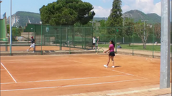 Tournoi WTA de VIC avec Charlene Seateun (29 mondial junior et 300 WTA)  et son Entraîneur Franck Marlic