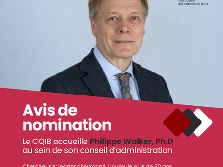 The CQIB welcomes Philippe Walker to its board of directors