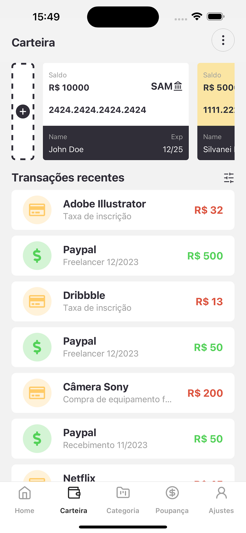 Miniatura: App Mobile Sam Finance