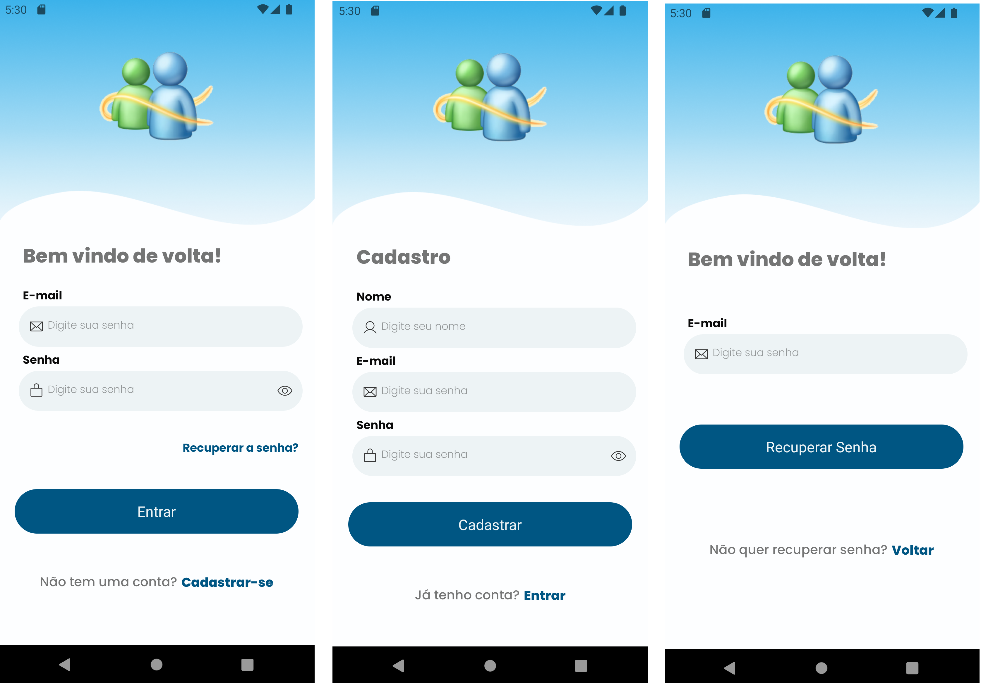 App MSN Clone Mobile