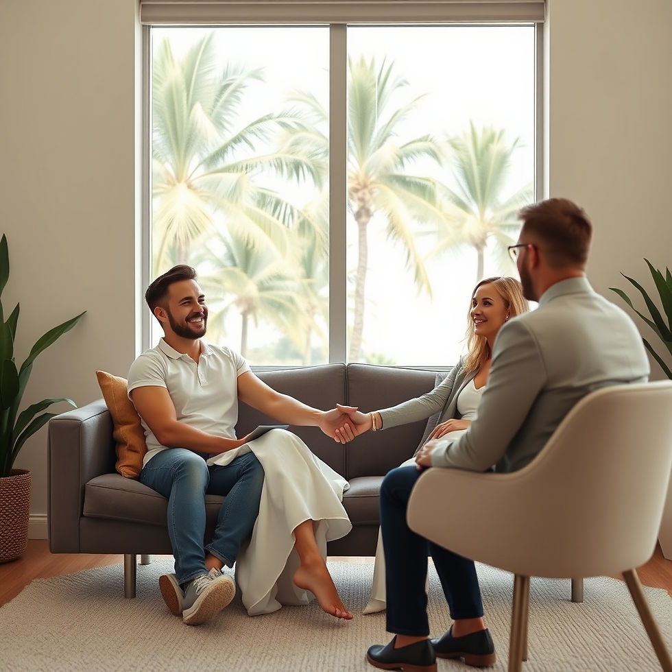 Couples counseling session in Miami with licensed therapist at Tranquility Care Counseling