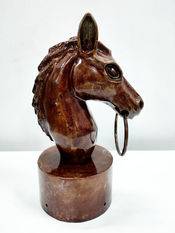 escultura cavalo em metal decoração com cavalo em ferro arte com metal arte com cavalo de metal cavalo feito de aço