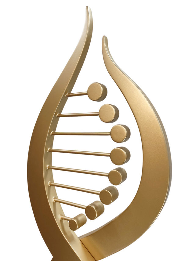 escultura com excelente acabamento que parece um dna