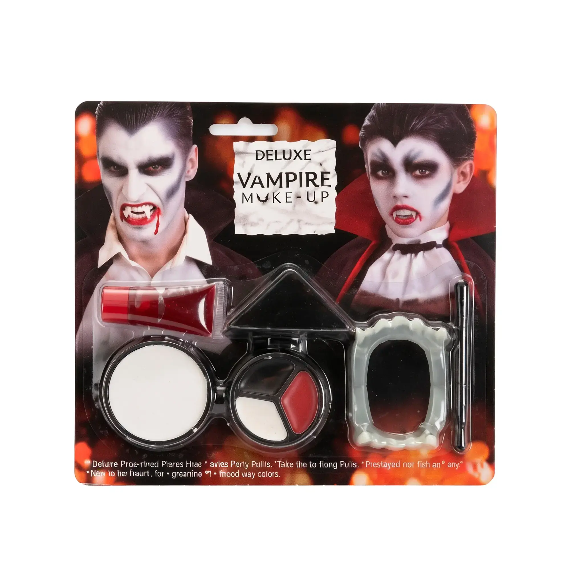 Set Maquillaje Vampiro Con Colmillos