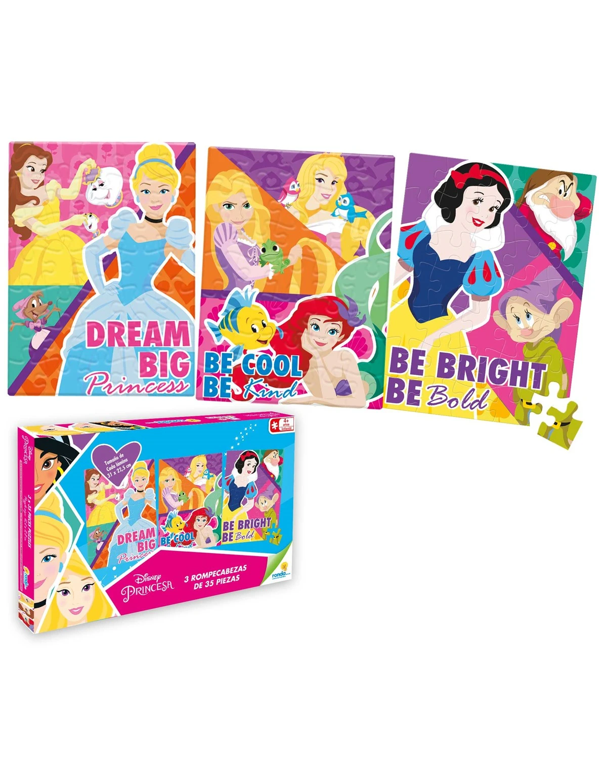 3 Rompecabezas Disney Princesa