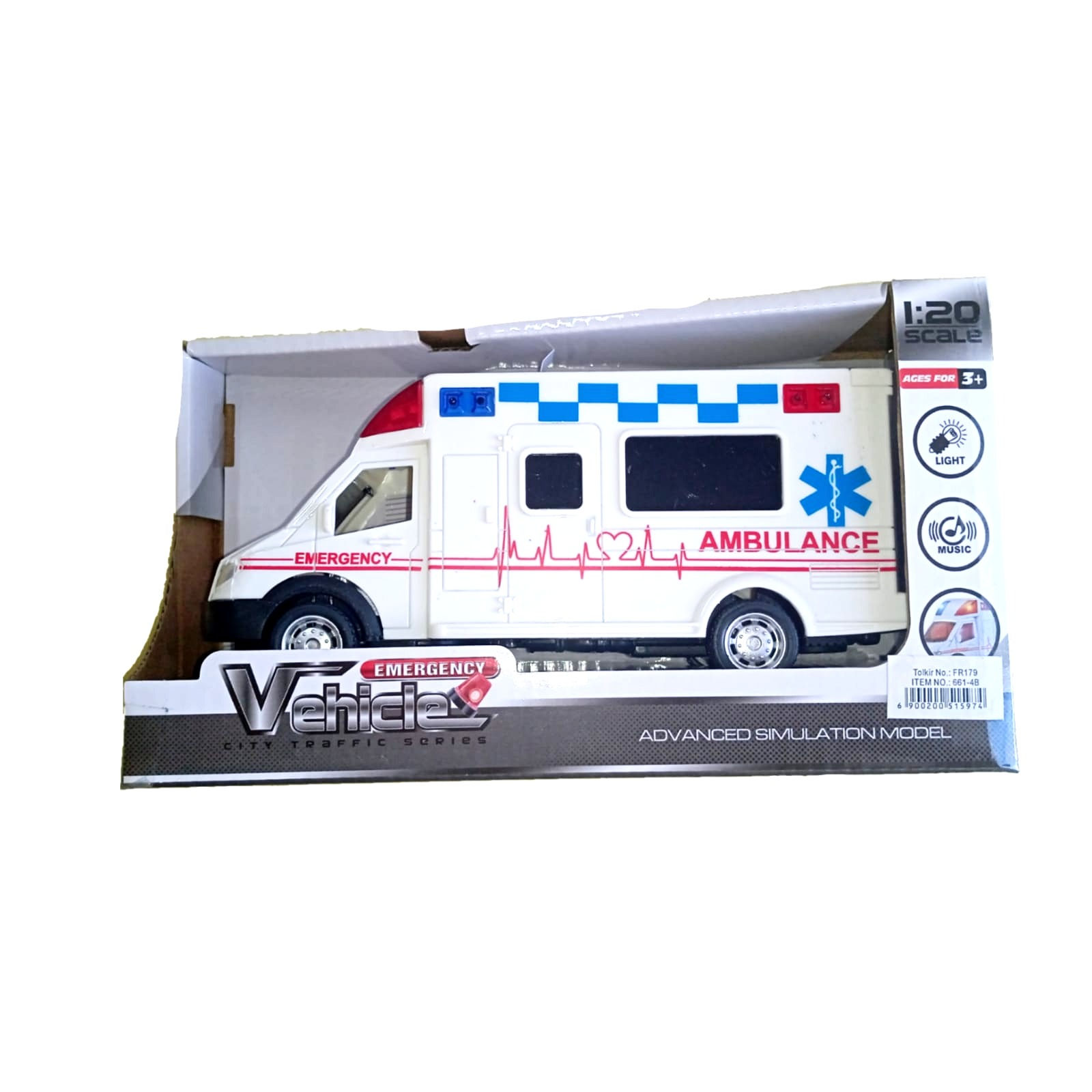 Ambulancia de Juguete con Luz y Sonido