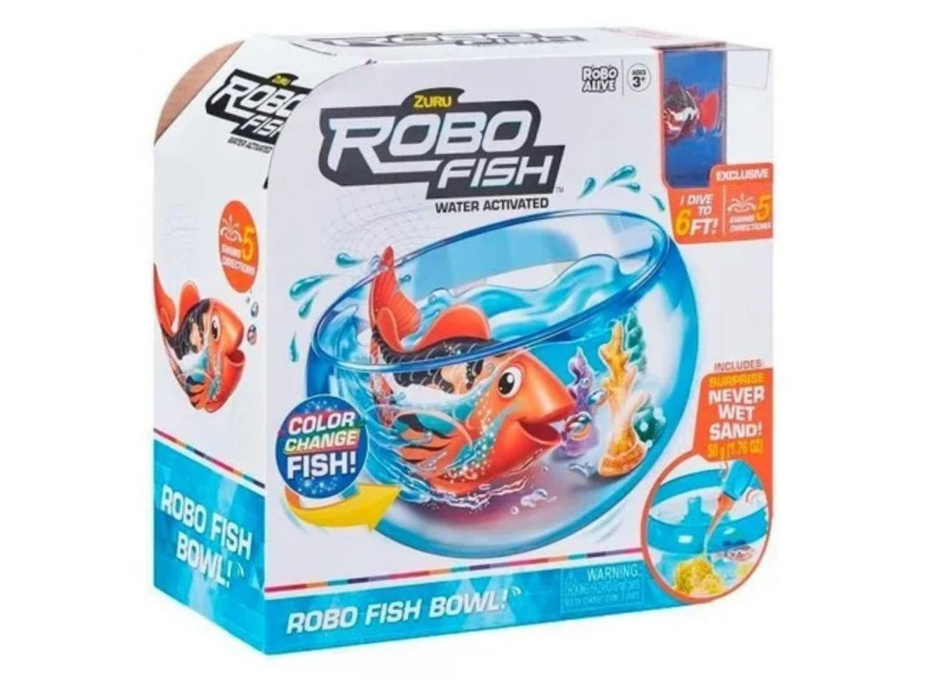 Robo Alive Pez Nadador Playset Activado Con El Agua