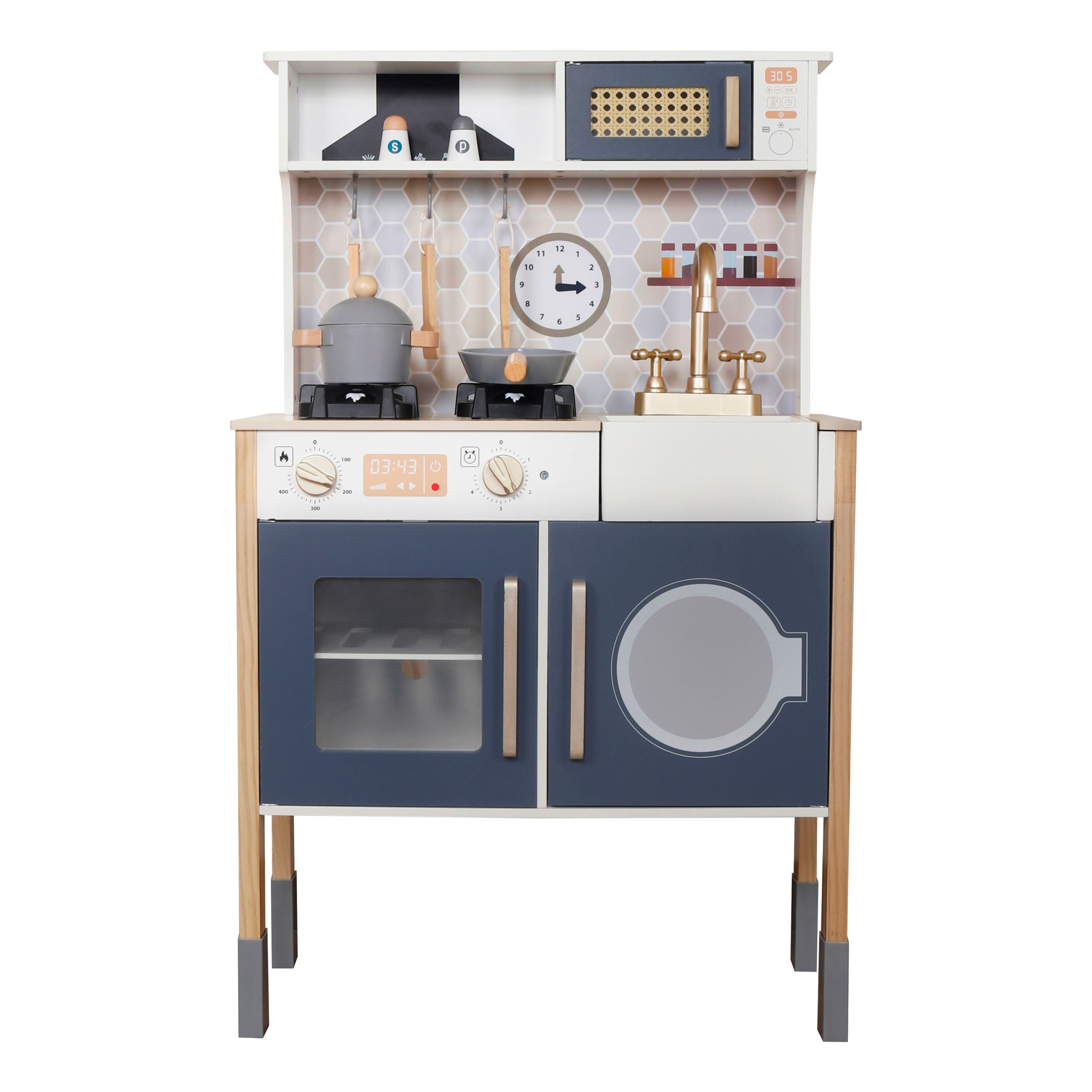 Cocina De Madera Azul