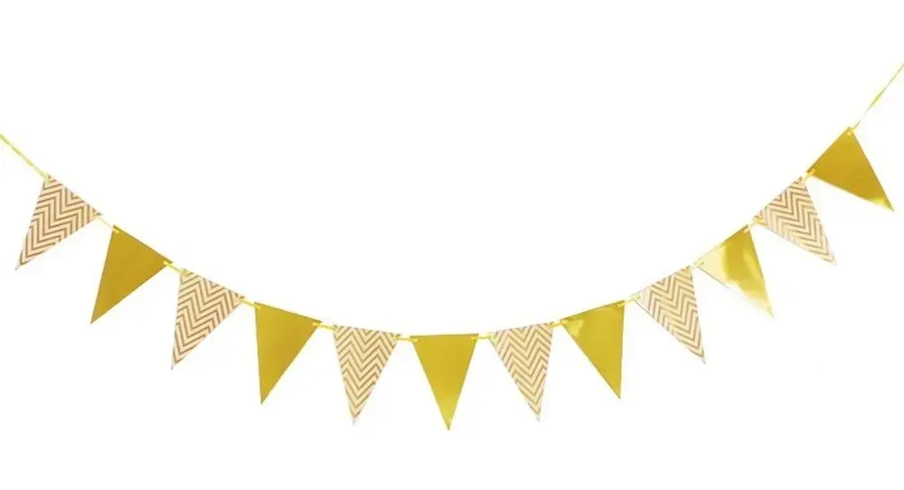 Banderin Cotillon Dorado
