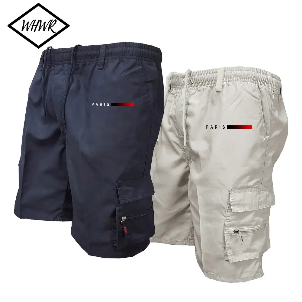 Men's Tactical Shorts Elastic Waist Cargo Work Shorts Men Outdoor Casual Street