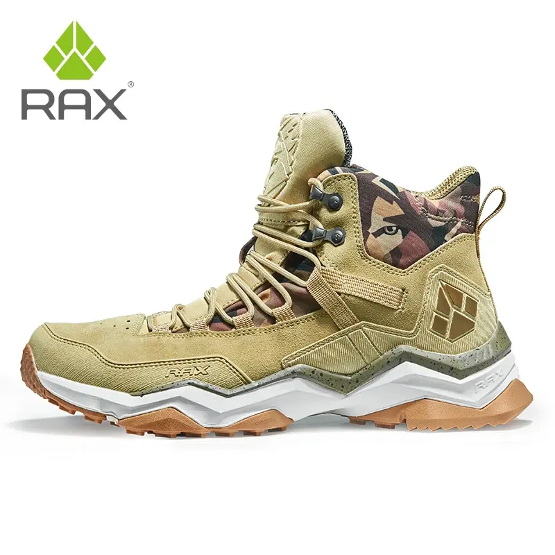 Miniatura: RAX Men Hiking Shoes Mid-Top Waterproof Outdoor Sneaker Men Leather Trekking