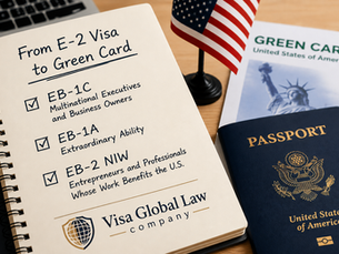 -2 Visa to Green Card pathway for investors and entrepreneurs through EB-1C, EB-1A, and EB-2 NIW immigration programs