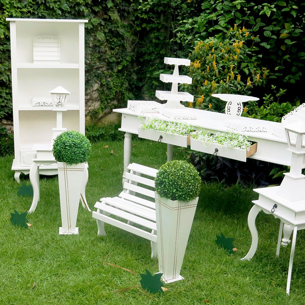 Locação de Decoração Colonial Branca - Kit 5