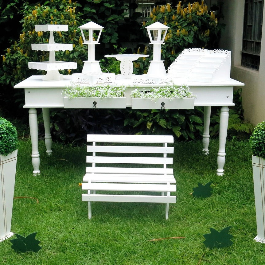 Locação de Decoração Colonial Branca - Kit 3