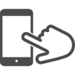 フリックのハンド付きのスマホアイコン素材.png