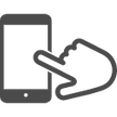 フリックのハンド付きのスマホアイコン素材.png