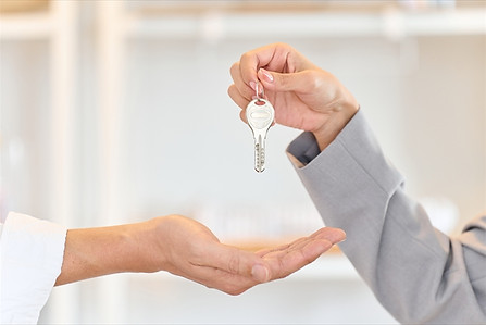 部屋の鍵の受け渡し