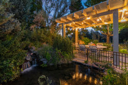 Evening Backyard Waterfeature