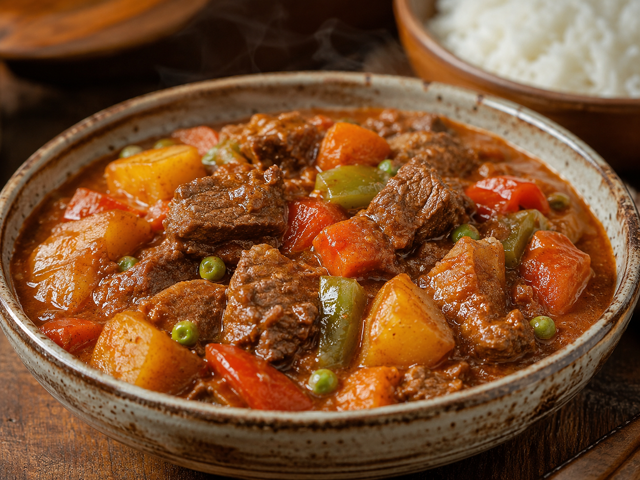 Beef Caldereta Recipe with UmamiBee Dish Lifter and Going Bananas – Hearty Filipino Beef Stew