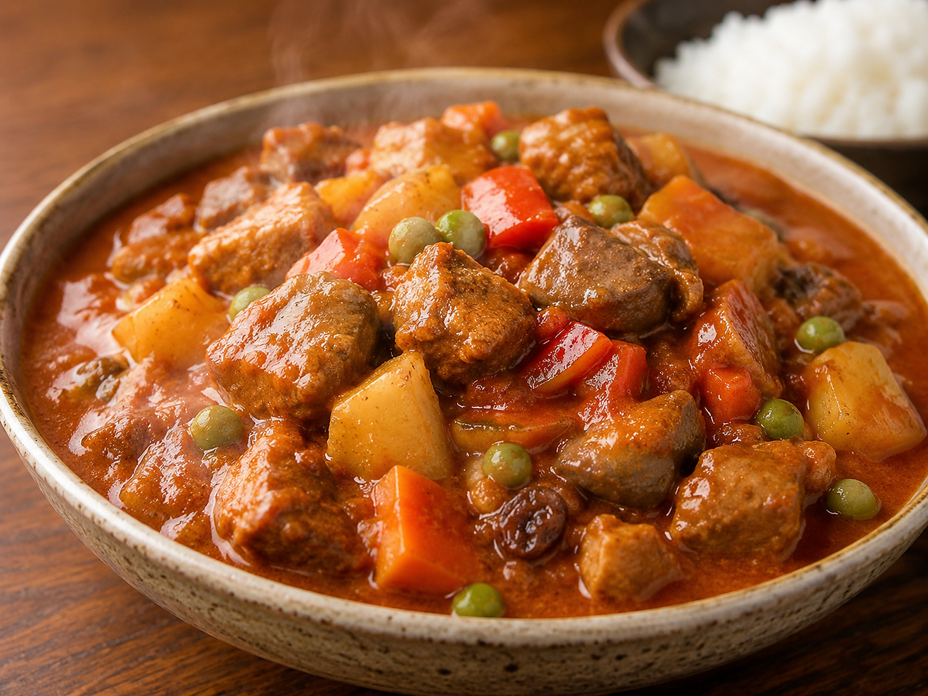 Pork Menudo Recipe with UmamiBee Dish Lifter and Going Bananas – Classic Filipino Tomato Pork Stew