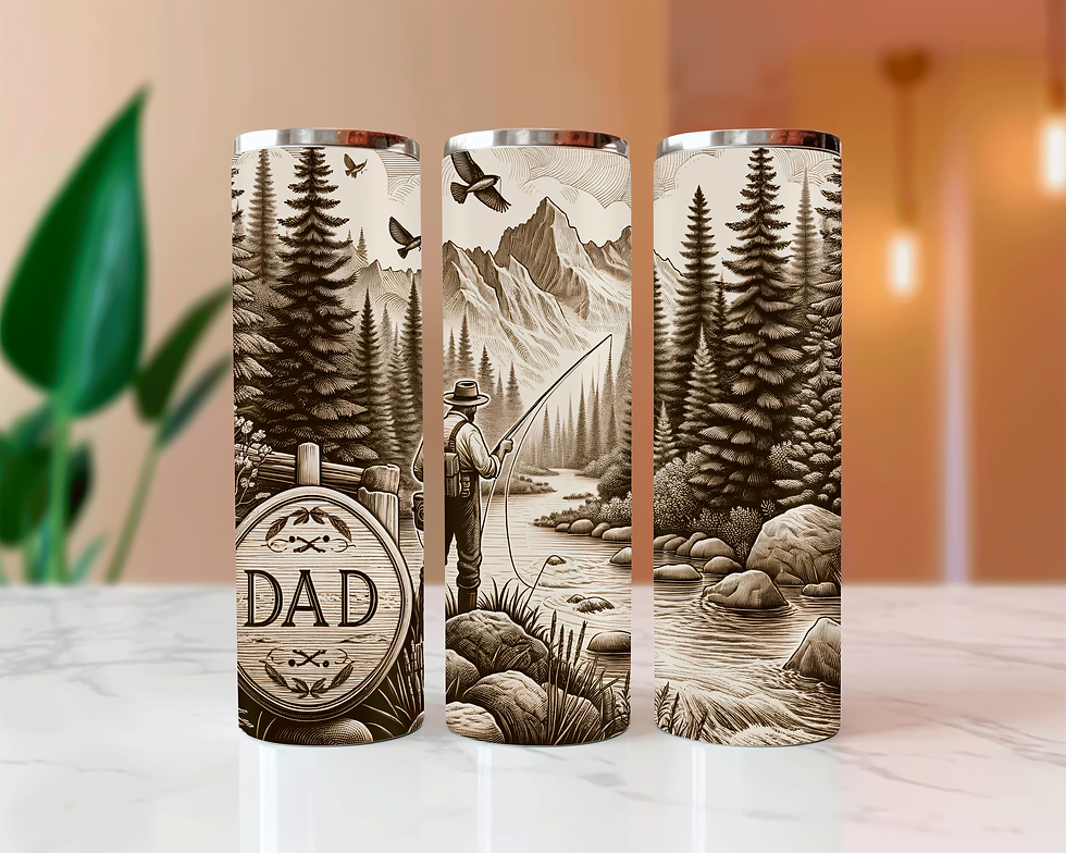 sublimated graphic skinny tumbler