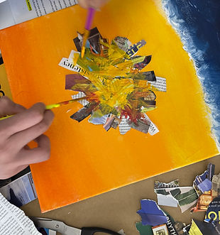 Participant original artwork completed in wellness workshop