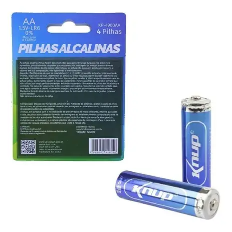 Miniatura: Pilha Alcalina AA LR06 1.5V  2 Unidades Knup KP-2900AA