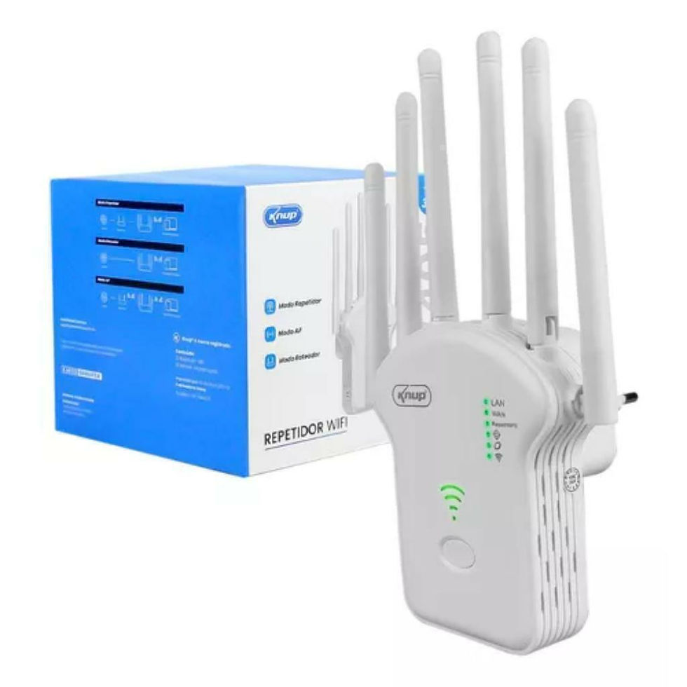 Repetidor de Sinal Wifi Wireless 1200Mbps Knup KP-RW405