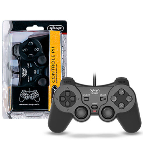 Miniatura: Controle Plastation 2 PS2 Com Fio Knup KP-GM014