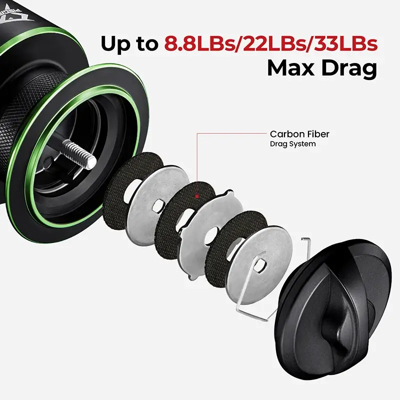 Miniaturbild: Viper X Spinning-Angelrolle – Ultra-leicht, 4–15 kg Maximalbremse