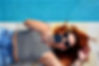 Girl Laying by Pool