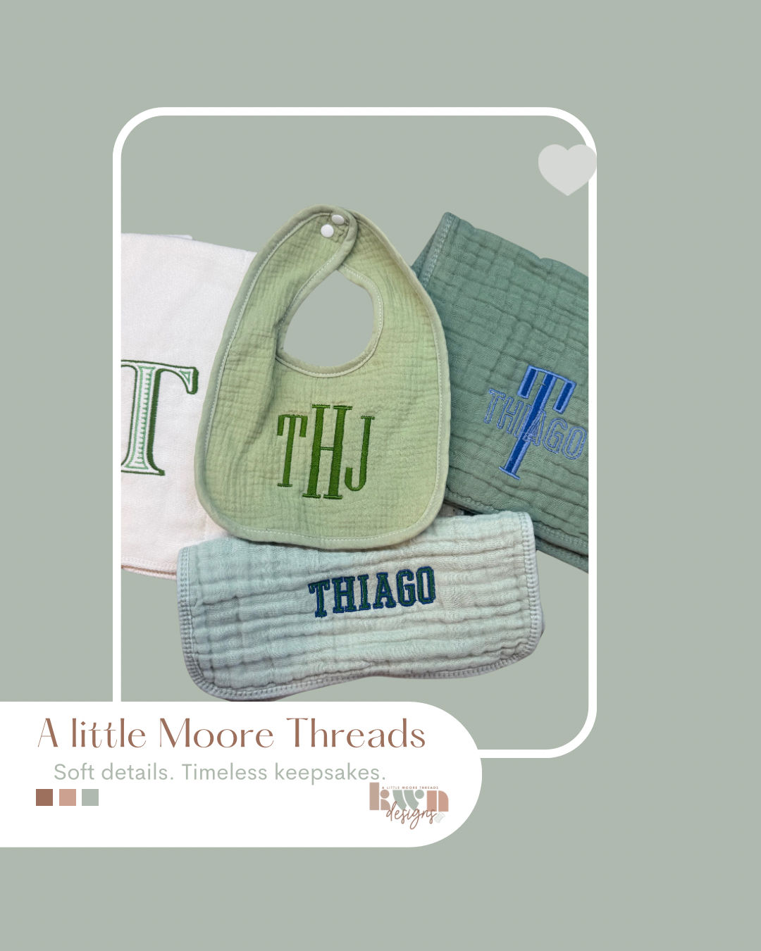 Custom Bibs & Burp Cloths