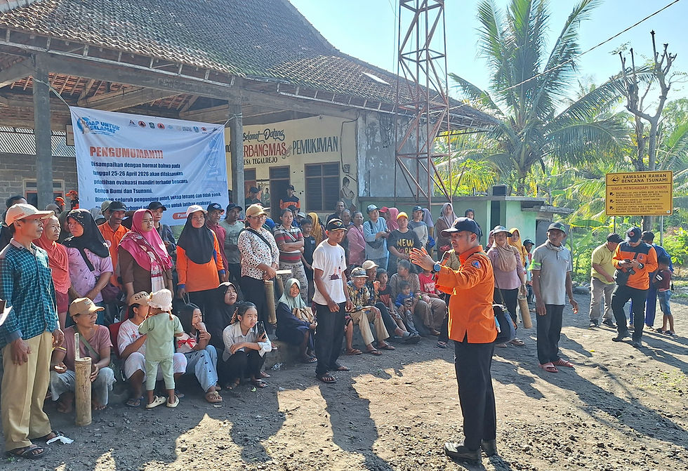 Peringati HKB 2026, Kolaborasi BPBD Jatim Gelar Simulasi Evakuasi Tsunami di Lumajang & Trenggalek